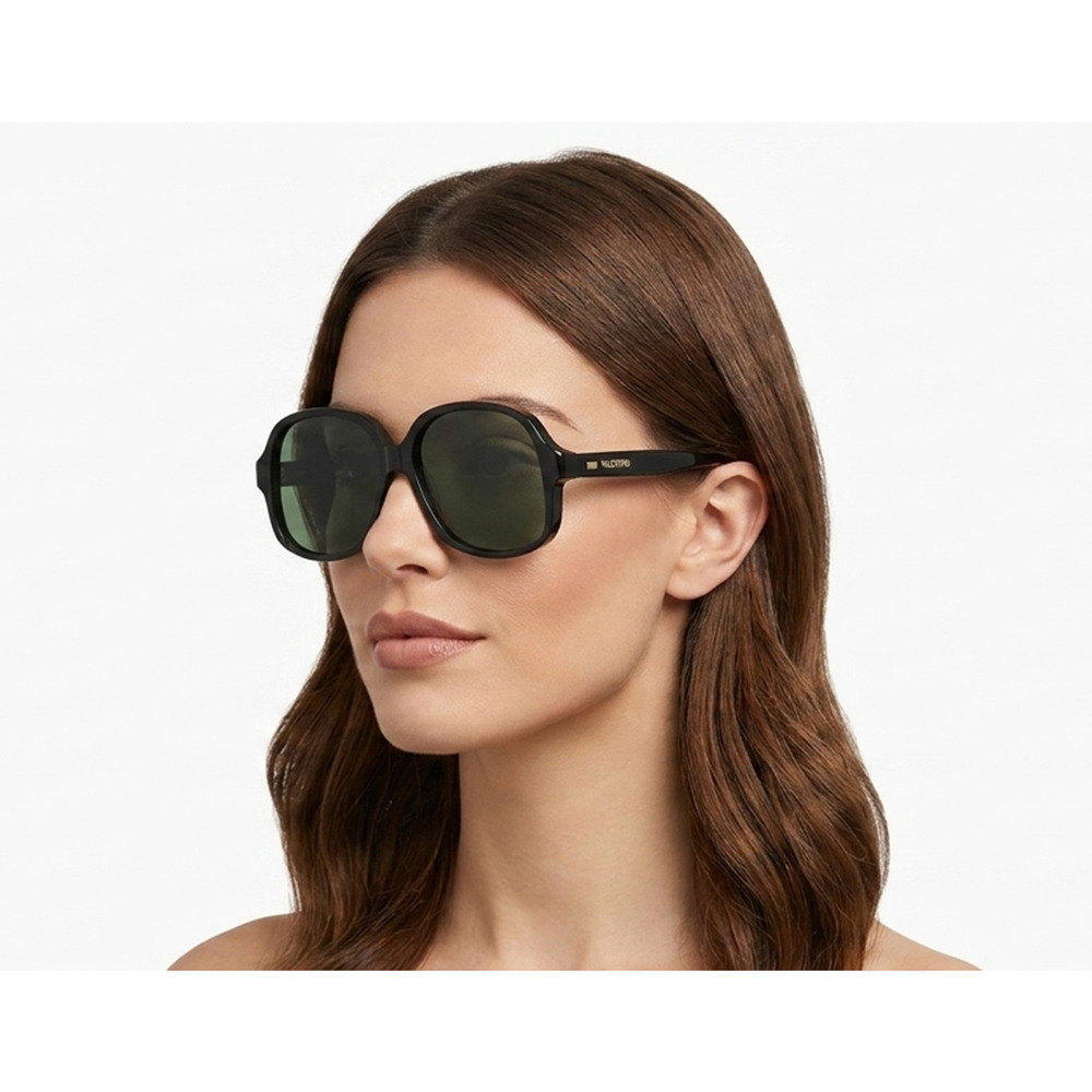 Valentino VLS Unisex Sunglasses 177A BLACK / GOLD